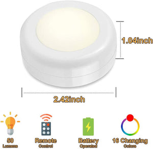 Wireless Multi Color Puck Light for Shoe Displays by EZB