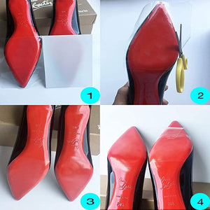 Shoe Sole Protectors for Christian Louboutin Heels, Red Silicone