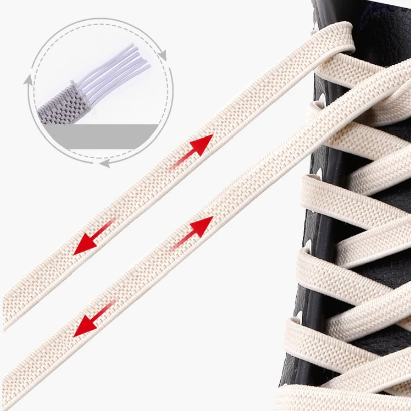 Shoe Gear No Tie Elastic Lock Laces - White - DroneUp Delivery