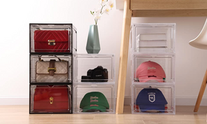 Hat Organizer & Premium Hat Storage Box for Baseball Caps - Obsidian Black